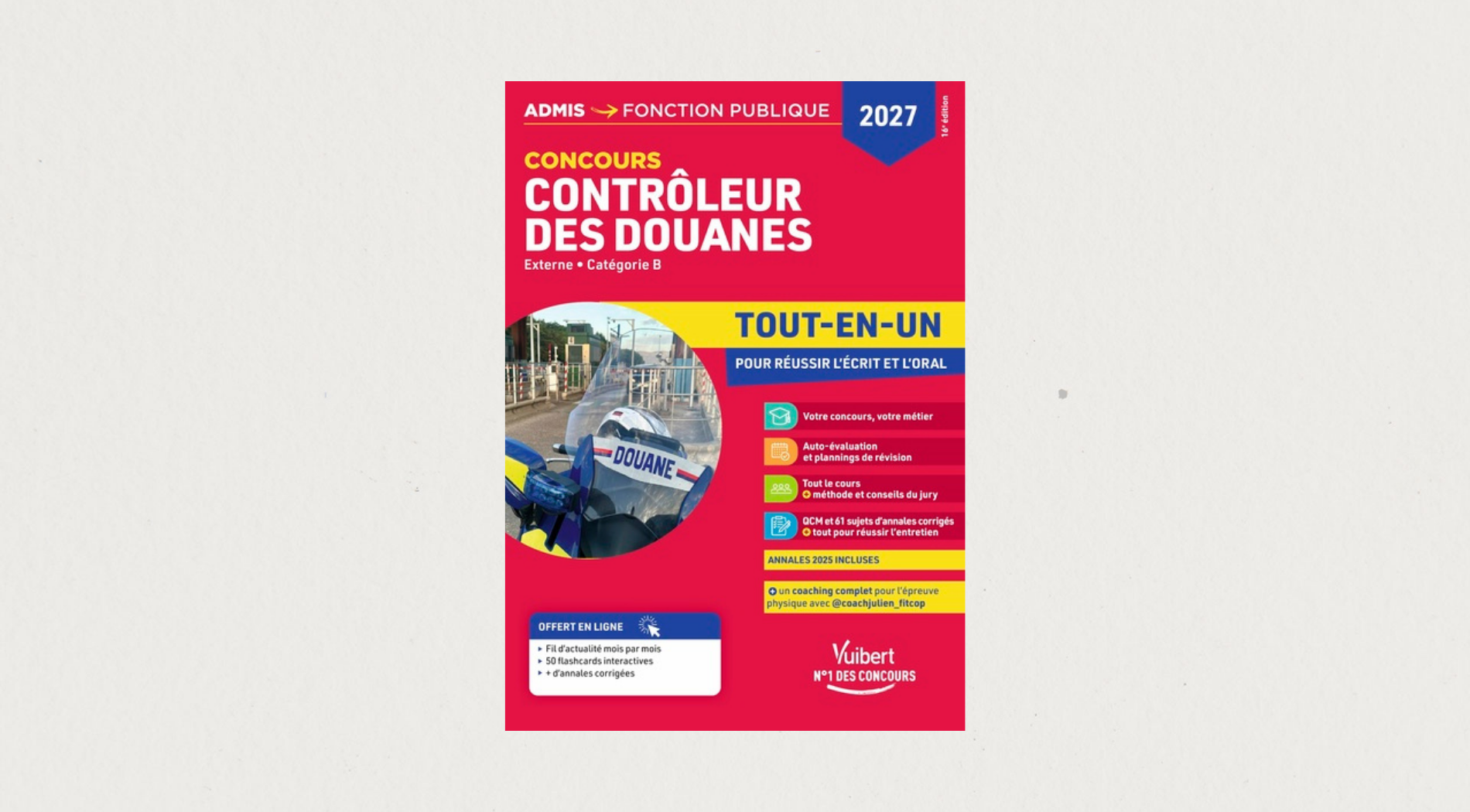 Illustration de l'article  Concours contrôleur des douanes : externe, catégorie B 2027 - 16e édition 